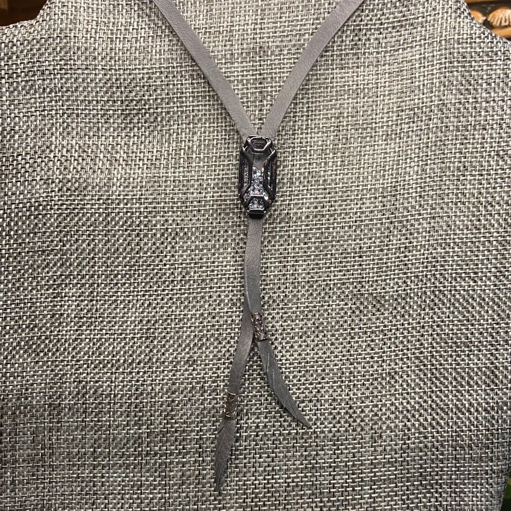 Leather Bolo Style Necklace